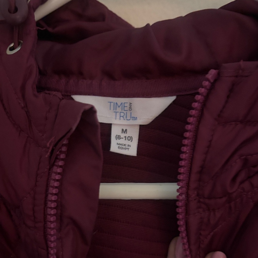 Time and Tru Maroon Quilted Jacket - Picture 2 of 2